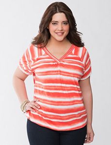 Beaded striped tee