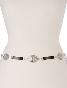 Plus Size Braided Medallion Chain Belt by Lane Bryant