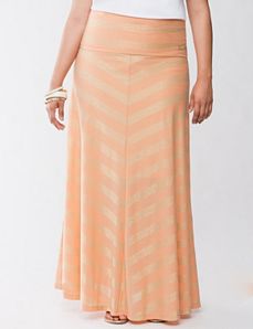 Miter stripe maxi skirt by Seven7