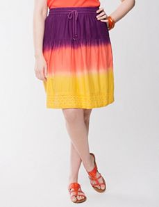 Dip-dye crochet skirt