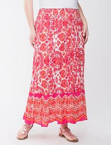 Sequin paisley maxi skirt