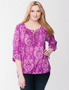 Embroidered peasant top