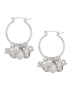 Beaded hoop earrings by Lane Bryant
