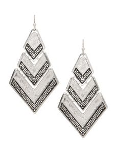 Chevron striped earrings by Lane Bryant