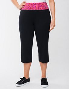 Cheetah print active capri