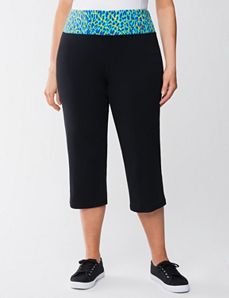 Cheetah print active capri
