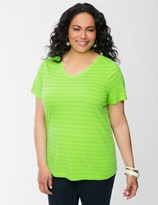 Striped neon tee