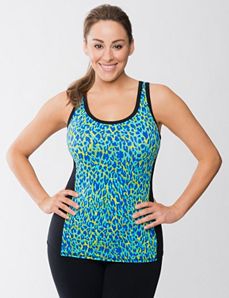Cheetah print active tank