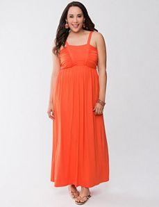 Chevron stitch maxi dress