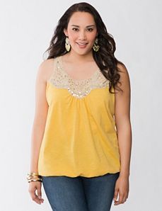 Sequin crochet tank