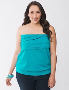 Lace trim tube top