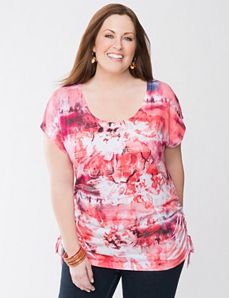 Floral tee with sequins