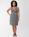 Printed braid strap dress