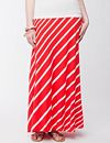 Diagonal striped maxi skirt