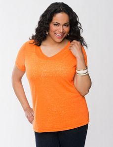 Burnout slub tee
