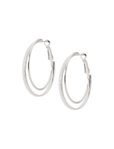 Dusted double hoop earrings by Lane Bryant
