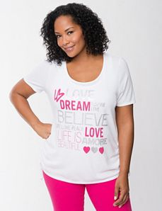 Inspire ruched burnout tee