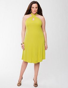 Lane Collection keyhole halter dress