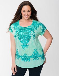 Sequin sublimation print tee