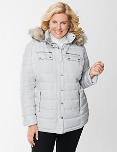 Hooded puffer coat