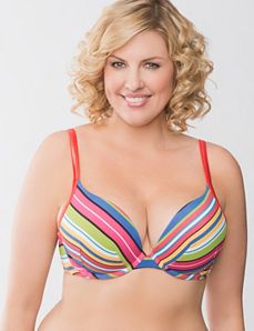 Cotton boost plunge bra