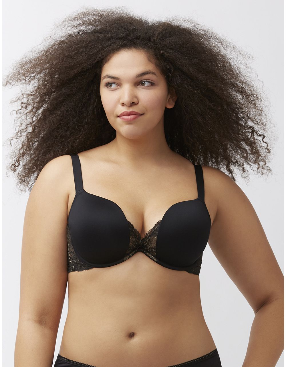 Lane Bryant Cacique Lace Plunge Bra Black Size 44DDD NWOT eBay