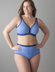 Cotton no-wire bra, Stretch cotton brief panty