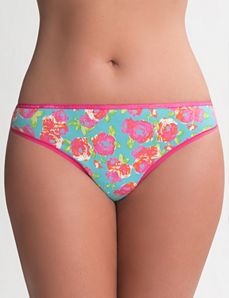 Sexy plus size Stretch cotton thong panty