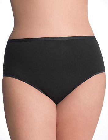 Comfy plus size Stretch cotton high leg panty