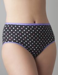 Comfy plus size Stretch cotton high leg panty