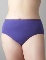 Comfy plus size Stretch cotton high leg panty
