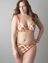 Cotton T-shirt bra and string bikini panty