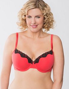 Lace trim T-shirt bra