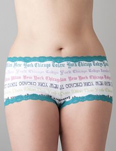 Novelty print hotshort panty by Cacique