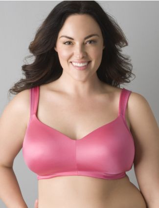 Smooth satin nowire, wirefree plus size bra