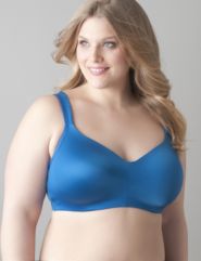 Smooth satin nowire, wirefree plus size bra