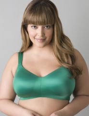 Smooth satin no-wire bra