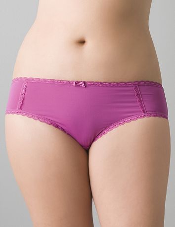Plus size Lace accented hipster panty