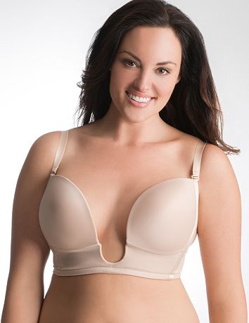Plus size extreme plunge bra