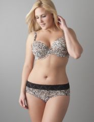 Smooth T-shirt bra, Lace waist hipster