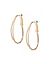 Silvertone slit hoop earrings