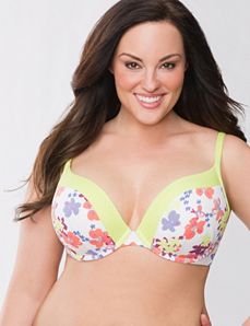 Cotton boost plunge bra