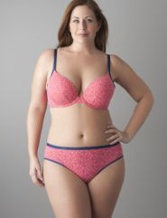 Cotton boost plunge bra, Stretch cotton thong