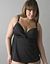 Full figure Twist front plunge swim tank with underwire bra