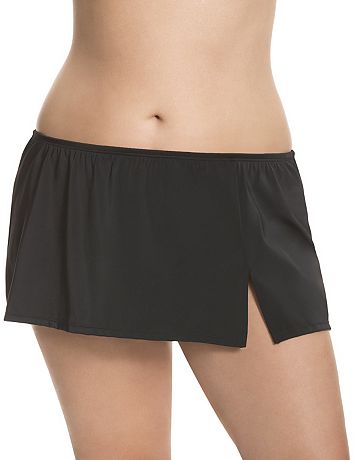 Slimming plus size New and improved slitted swim skirt