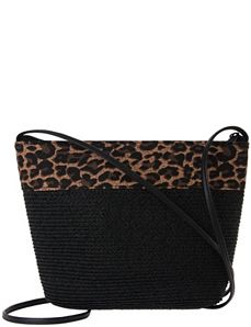 Animal straw shoulder bag by Lane Bryant
