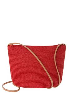 Straw shoulder bag by Lane Bryant