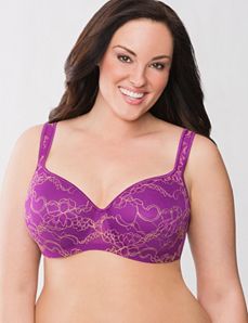 Plus size luxury lace balconette bra