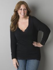 Scoop neck pullover sweater by Lane Bryant