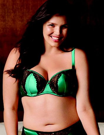 Satin & lace demi bra by Cacique